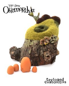 taylored curiosities gibblegump  okemordyn needle felt tree sculpt designer toy around the world in 80 toys  copyright protected comp