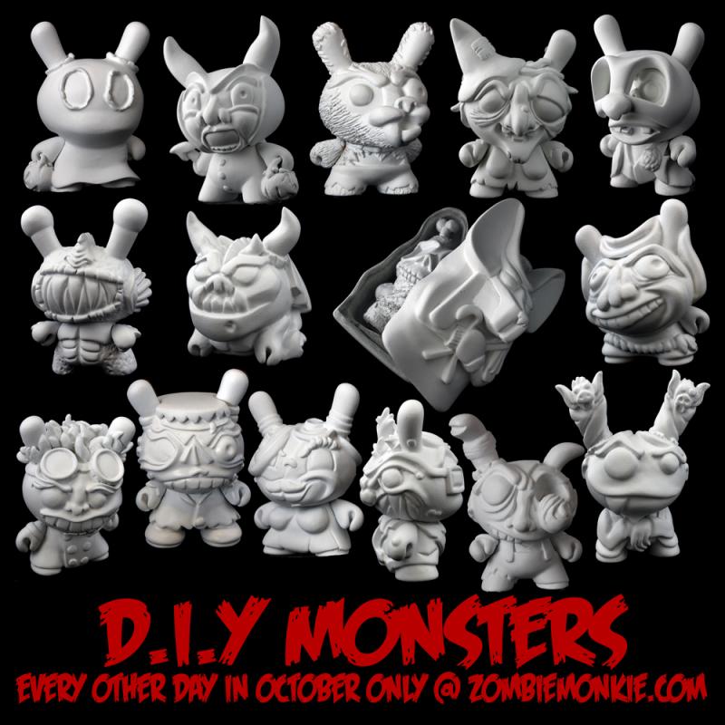 Kidrobot SF X Mikie Graham- Dunny Monster Madness DIY full