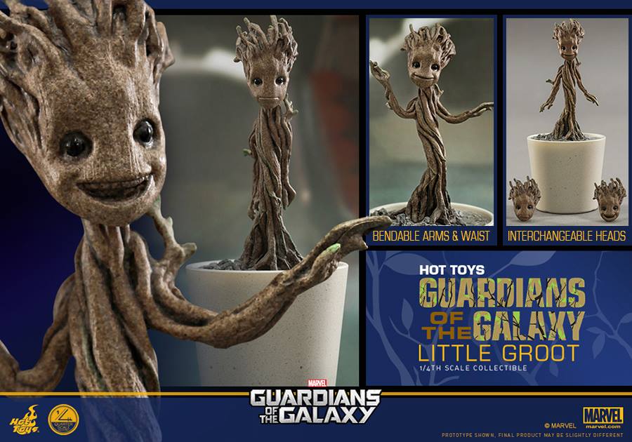 Guardians of the Galaxy- 1:4 Little Groot Collectible hottoys pose
