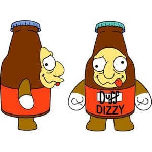Simpsons Dizzy and Surly Duff By Kidrobot