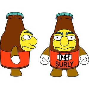 Simpsons Dizzy and Surly Duff By Kidrobot  2