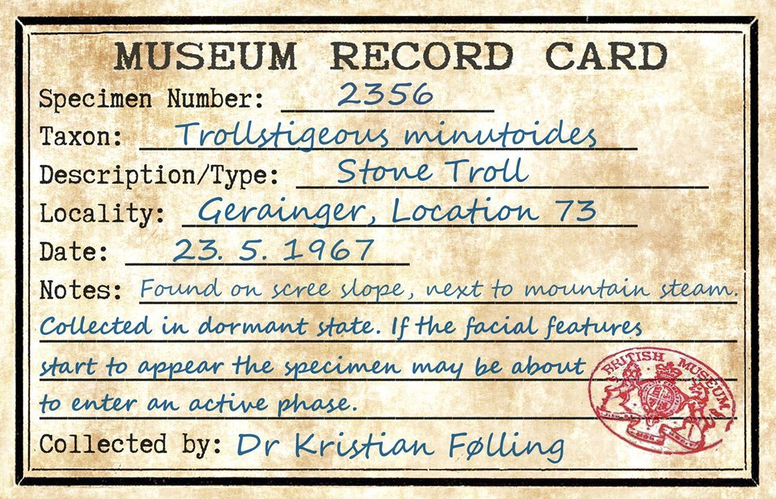 Stone Trolls Paul Benson Clay Handmade Sculpted Museum Label