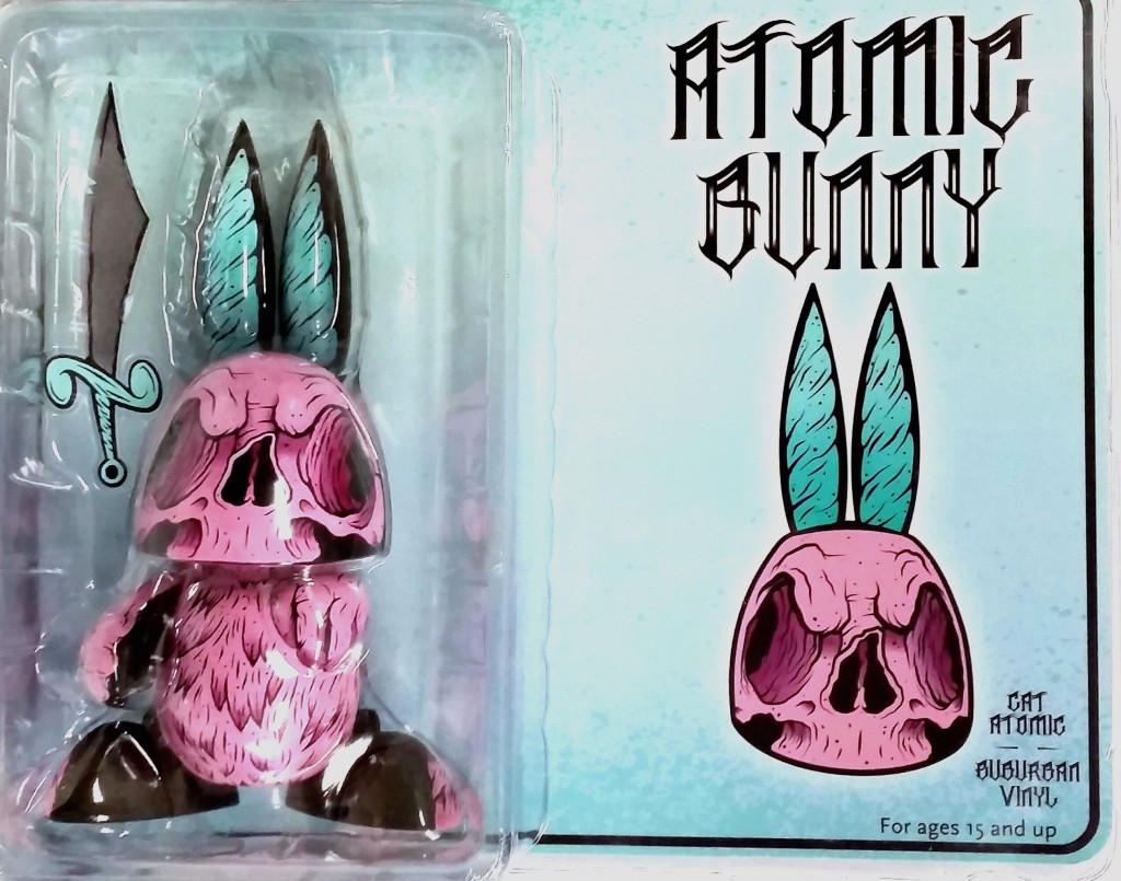 Cat Atomic x SubUrban Vinyl Atomic Bunny release Joe LEdbetter chaos bunny.