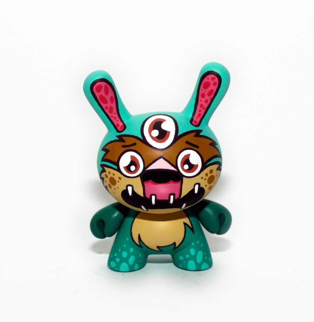 TriBears WuzOne Kidrobot Dunny Series geen turquoise