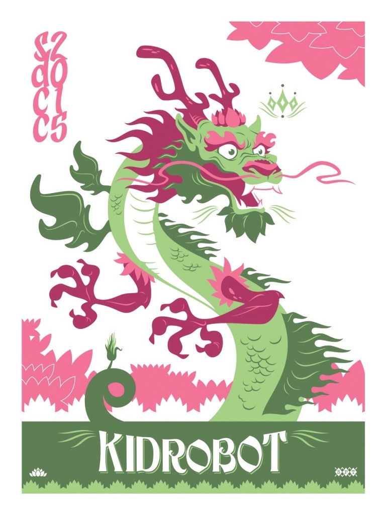 Lotus Dragon By Scott Tolleson x Kidrobot  SDCC poster