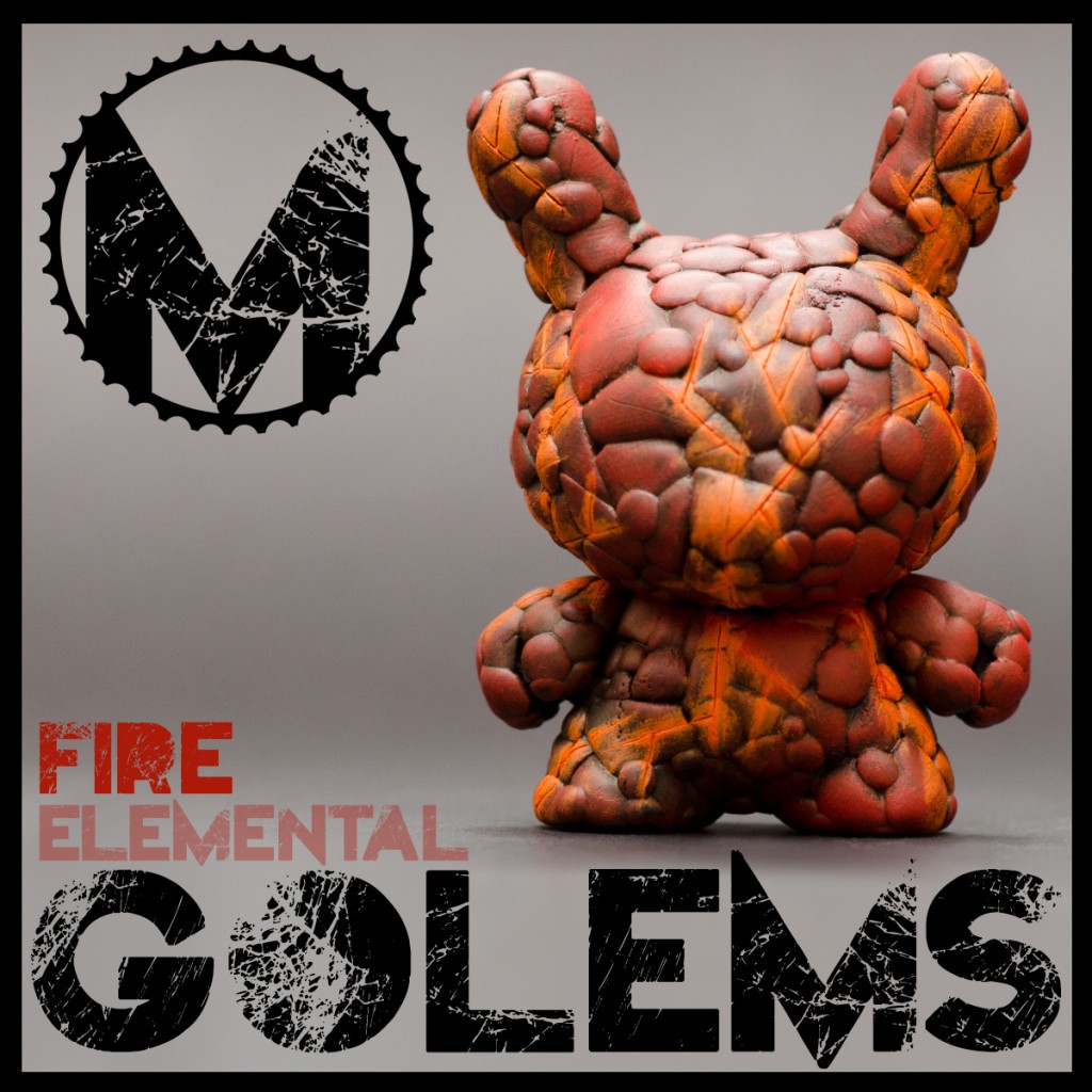 ElementalGolem-Fire Elemental Golems by Mind of the Masons Kidrobot dunny