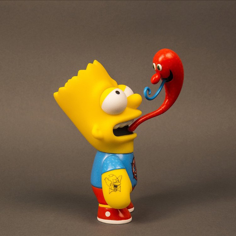 The Simpsons Bart by Kenny Scharf X Kidrobot side shot