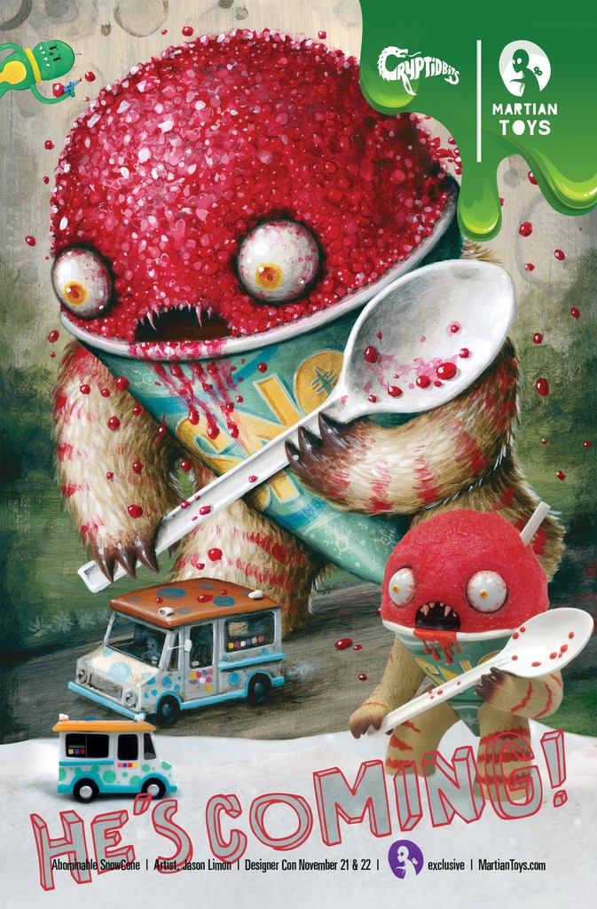 Cherry Abominable Snowcone By Jason Limon x Martian Toys poster
