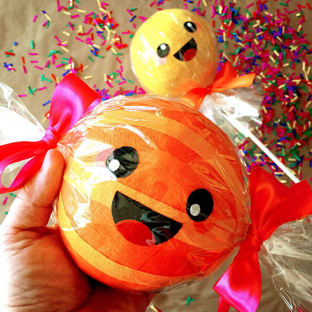 Kawaii Surprise Balls Workshop with Robert Mahar at Leanna Lins Wonderland orange lollypop