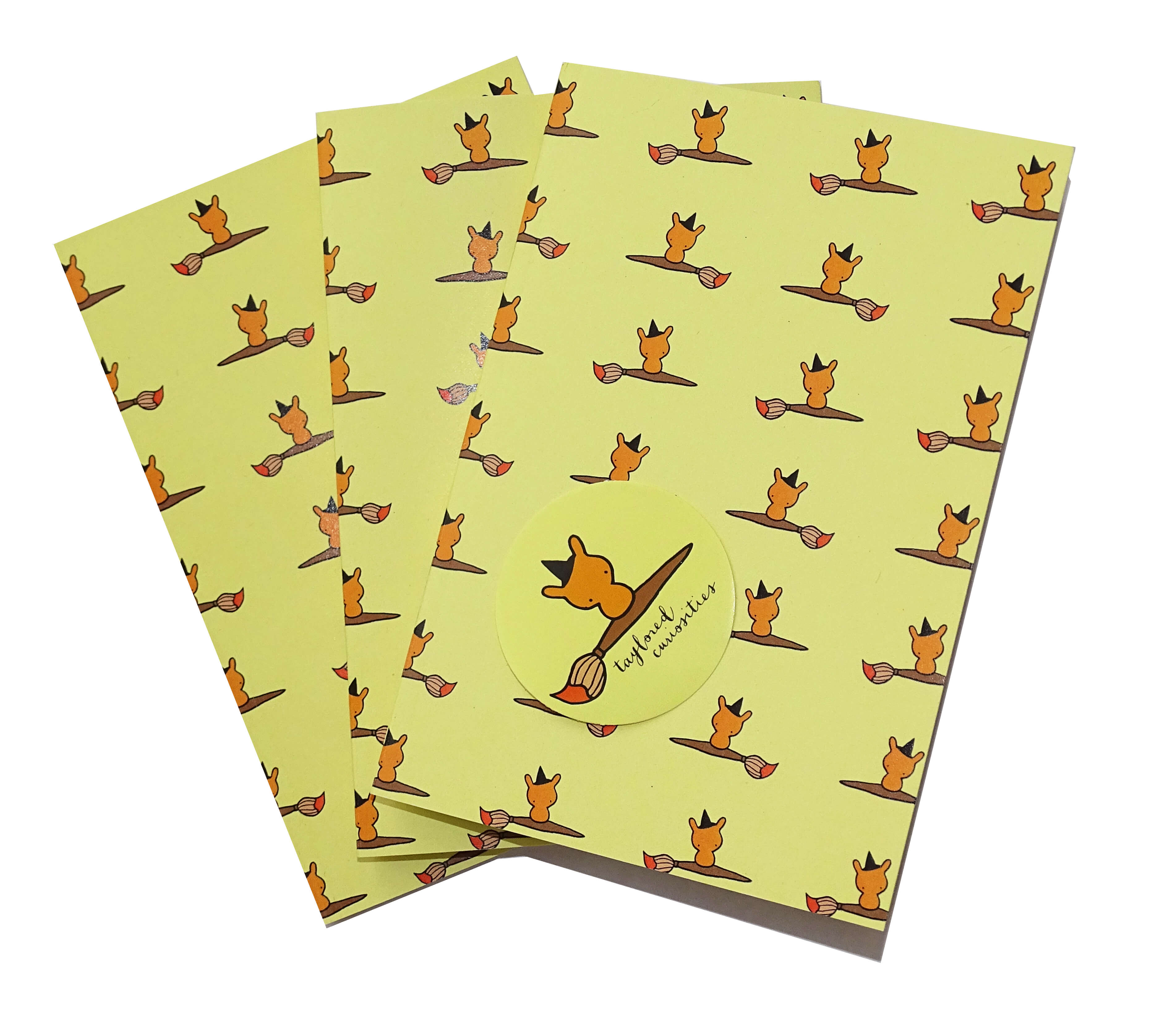 a6 halloween tea bunny notebooks sketchbooks taylored curiosities illustration original design shop small