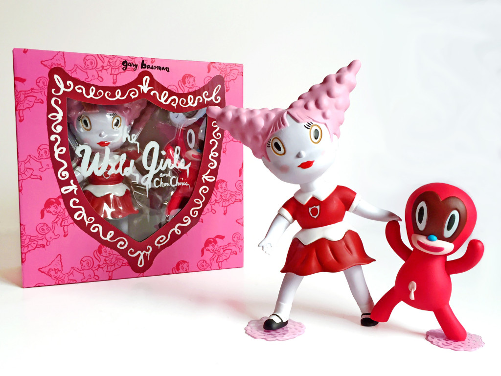 WildGirl Naomi and ChouChou Toy red edition and SIGNED Print by Gary Baseman x 3dretro