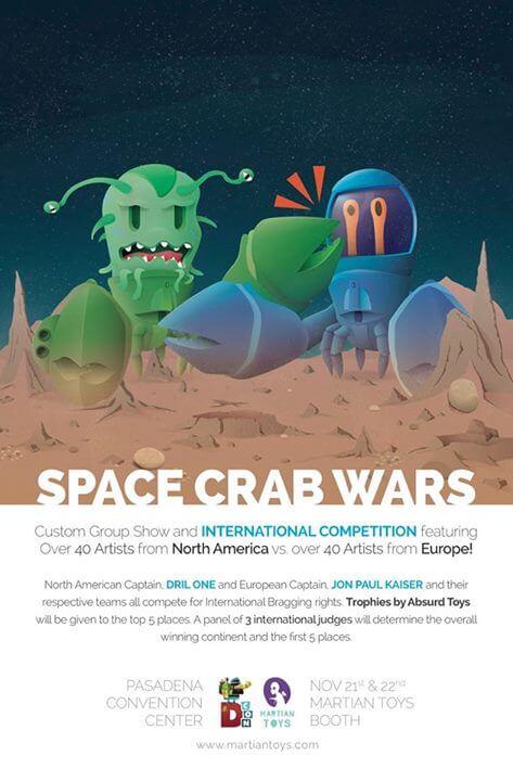 martian toys Dcon Space crab wars poster