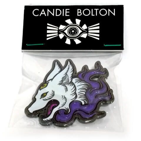 Kitsura GID Enamel Pin by candie bolton