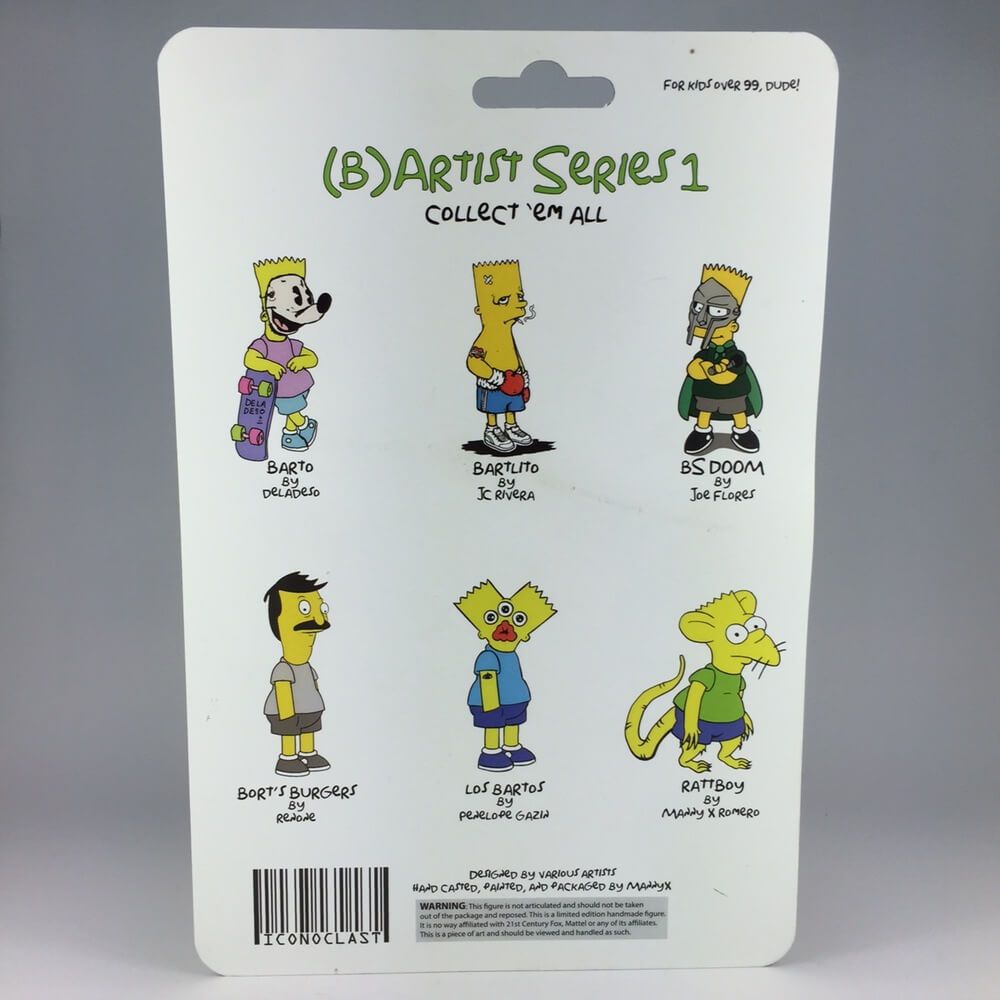 Iconoclast Toys BArtist Series 1 BS DOOM bootleg toys simpsons backing card