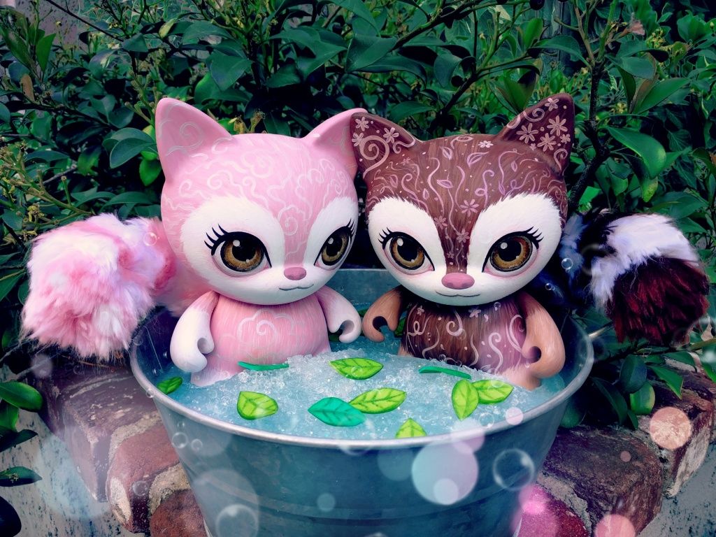 Landrys House Bathtime By MJ Hsu racoons bubbles