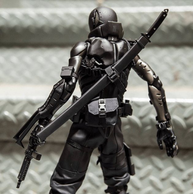 BAIT X GI JOE X 1000 TOYS 1:6 SNAKE EYES FIGURE black back