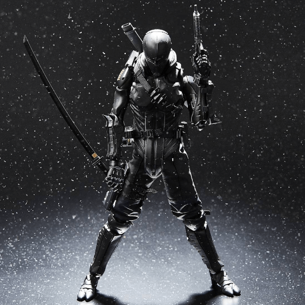 BAIT X GI JOE X 1000 TOYS 1:6 SNAKE EYES FIGURE black rain