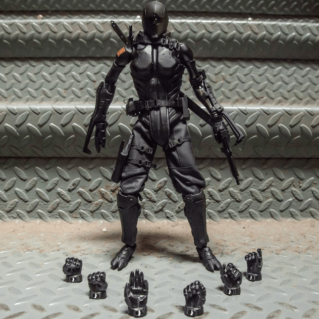 BAIT X GI JOE X 1000 TOYS 1:6 SNAKE EYES FIGURE black