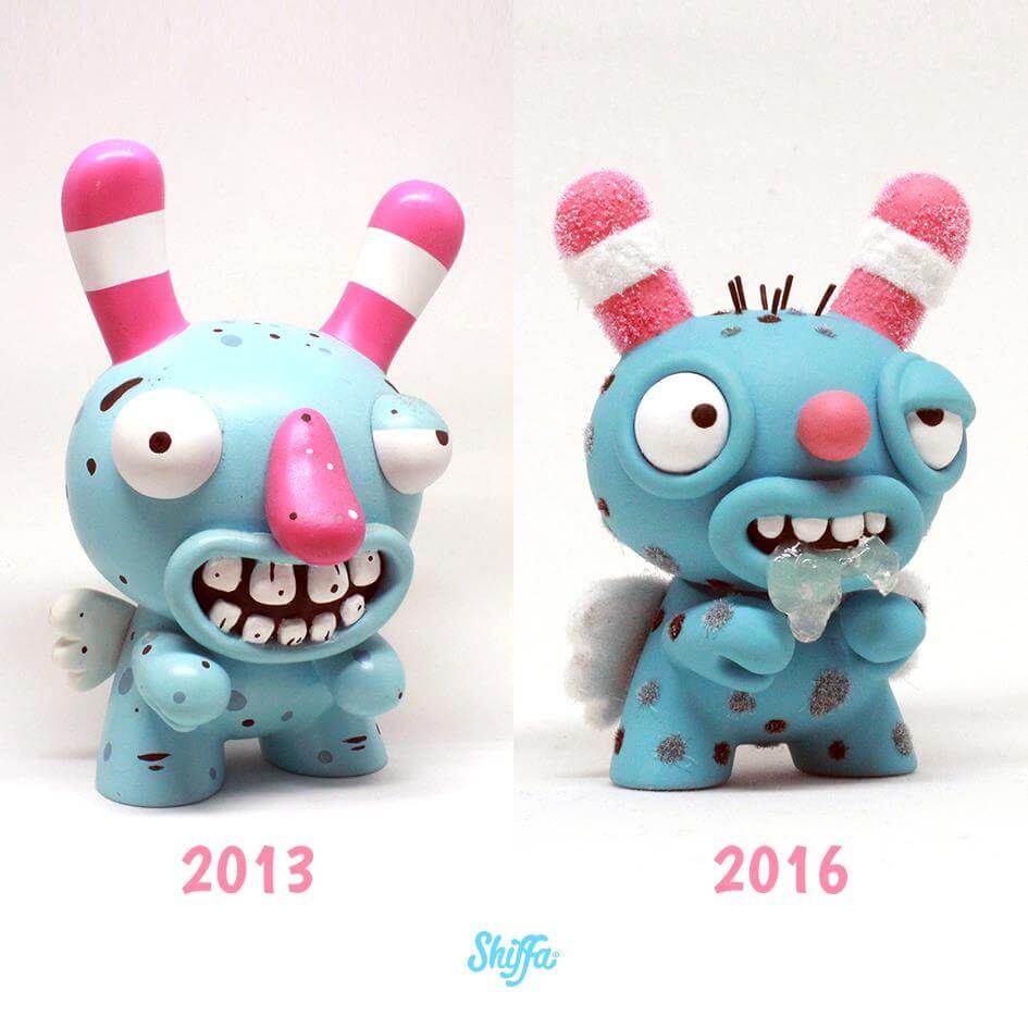 IKARUS Kidrobot Dunny 3inch by Shiffa Mc Nasti remake