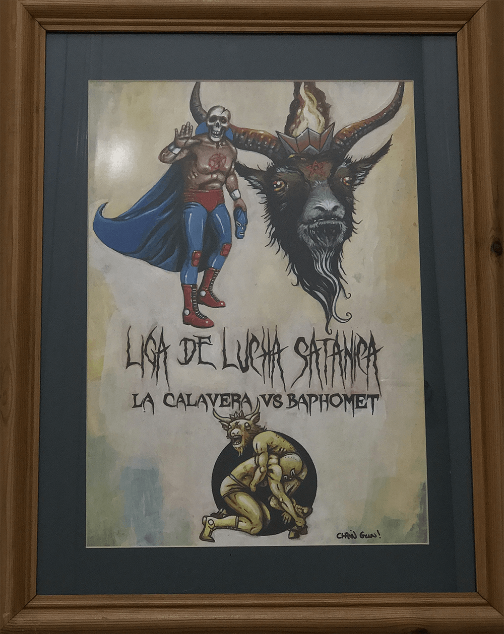 La-Calavera-Baphomet-Chaingun-Customania-painting