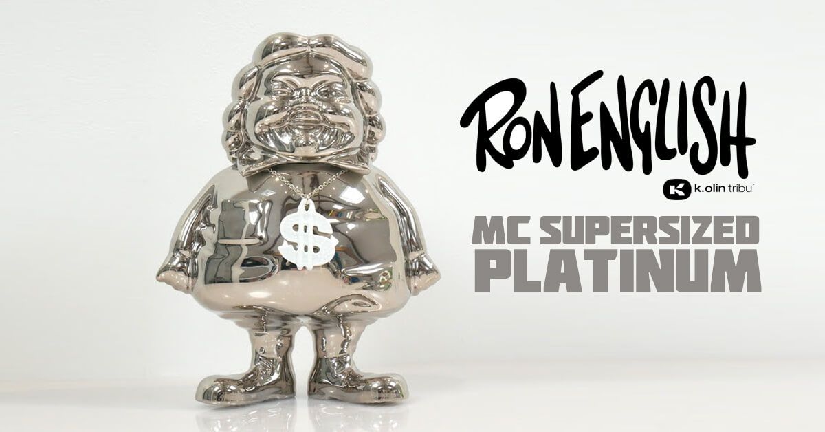 mc supersized platinum porcelain by ron english x k.olin tribu