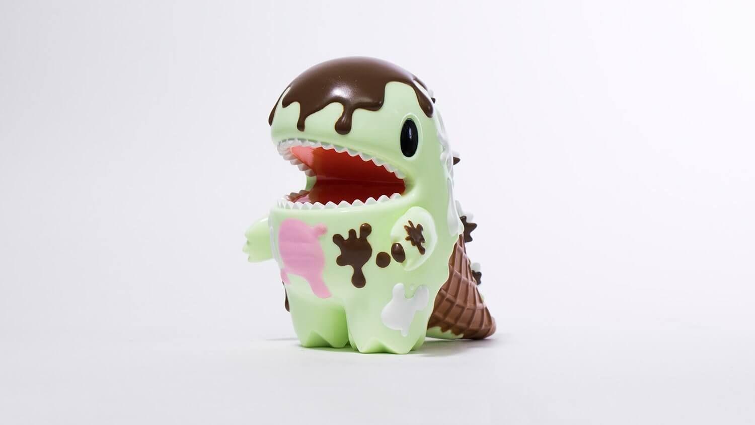 Chocolate Mint & Cookies & Cream Ice Cream Little Dino By Ziqi Monster  Little x Unbox Industries - The Toy Chronicle