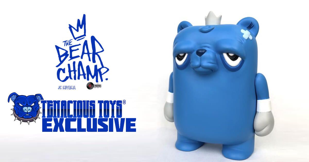 JC Rivera Bearchamp Blue Vinyl Figure by UVD Toys Tenacious Exclusive