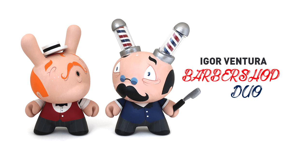 igor-ventura-barbershop-duo-custom-kidrobot-dunny-featured